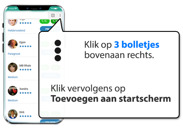 android: Helderziendegroningen.nl instellen als app op Mobiel